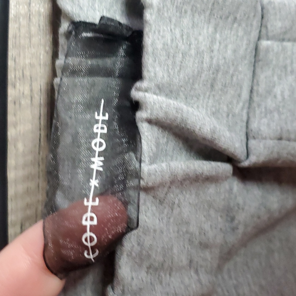 Code X Mode Gray Cropped Flared Sweats - image 3